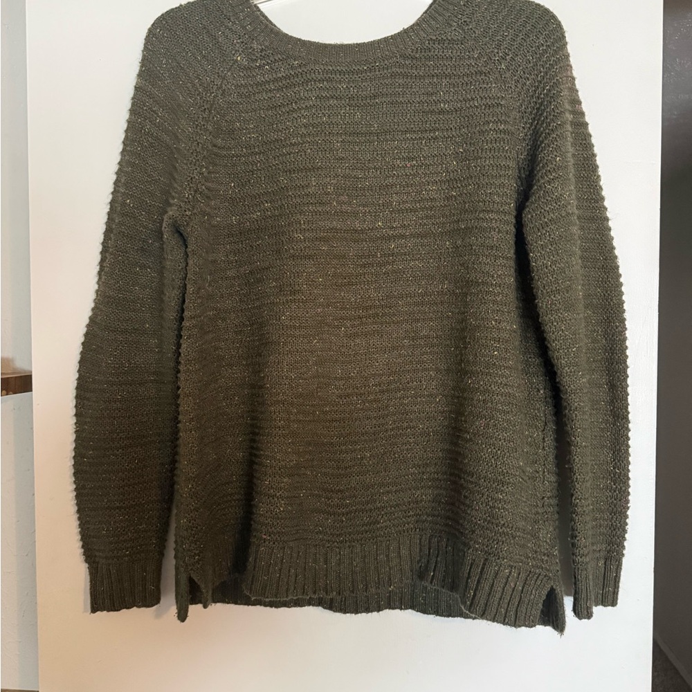 Faded Glory Olive Women's Crew Neck Sweater